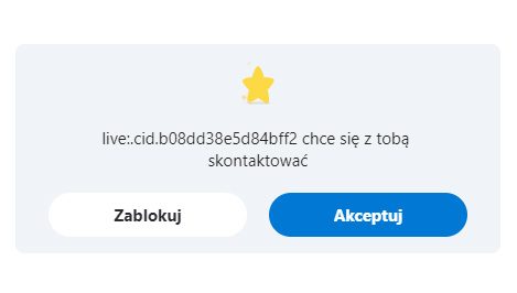 akceptacja kontaktu skype