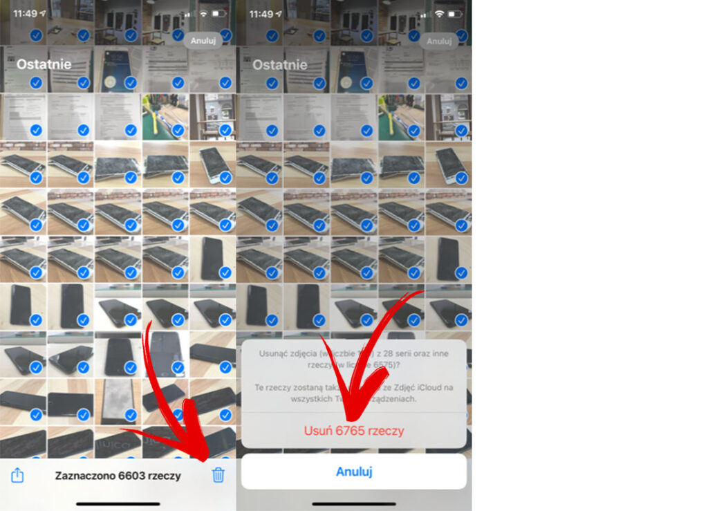 jak zaznaczyć wszystkie zdjęcia na iphone