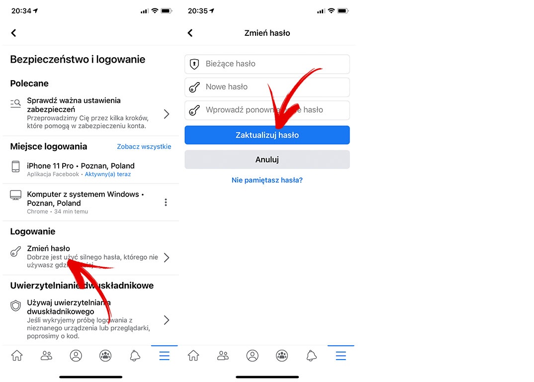 Jak zmienić hasło na FB? Komputer, Android, iOS - krok po kroku