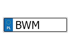 rejestracja BWM