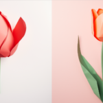 tulipan z kartki papieru